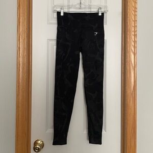 Gymshark Seamless Camo Leggings Scrunch Detail Size Small